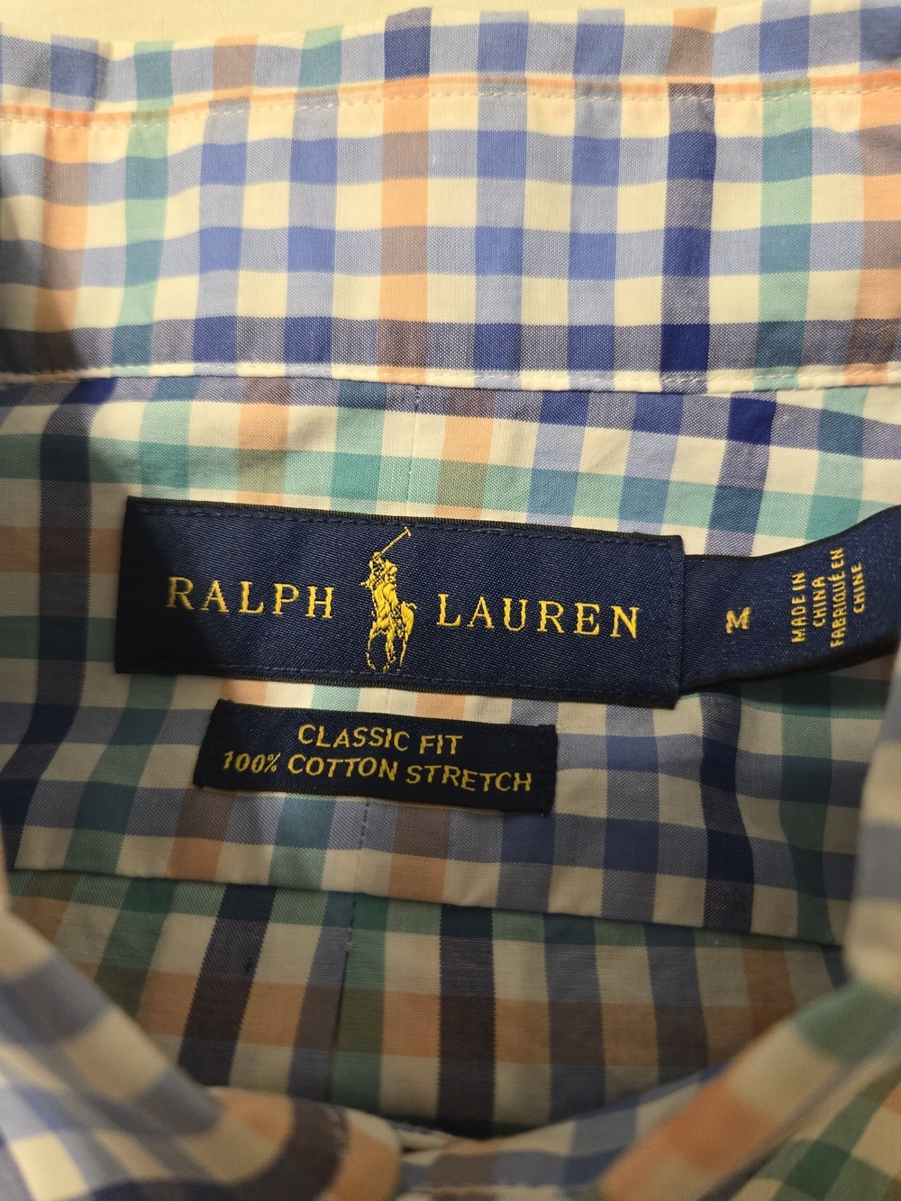 Ralph Lauren Classic Fit Checkered Long Sleeved Shirt Size M - Picture 3 of 5